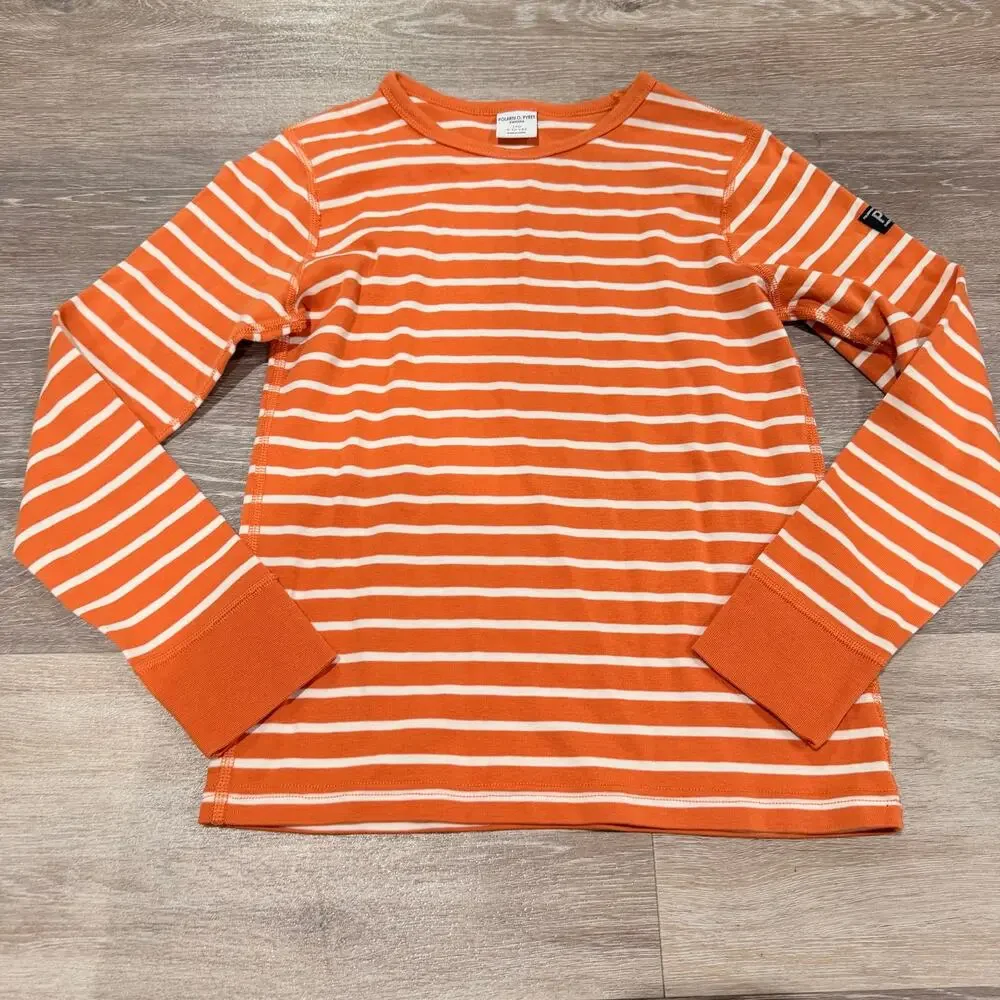Polarn O. Pryet Orange Striped Long Sleeve 9-10 years